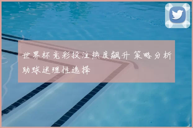 世界杯竞彩投注热度飙升 策略分析助球迷理性选择