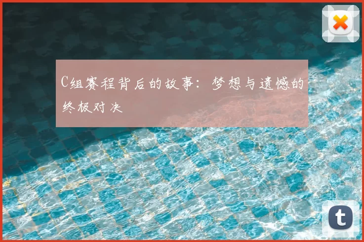 C组赛程背后的故事:梦想与遗憾的终极对决